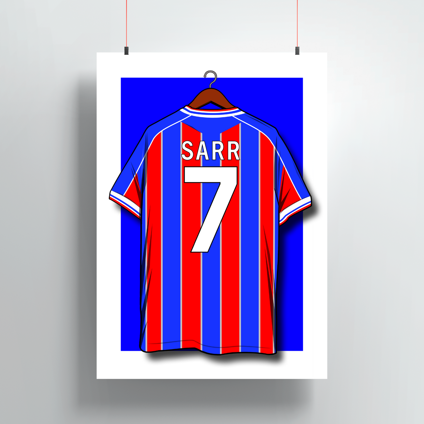 Personalised Crystal Palace Home Shirt Print. Any Name & Number