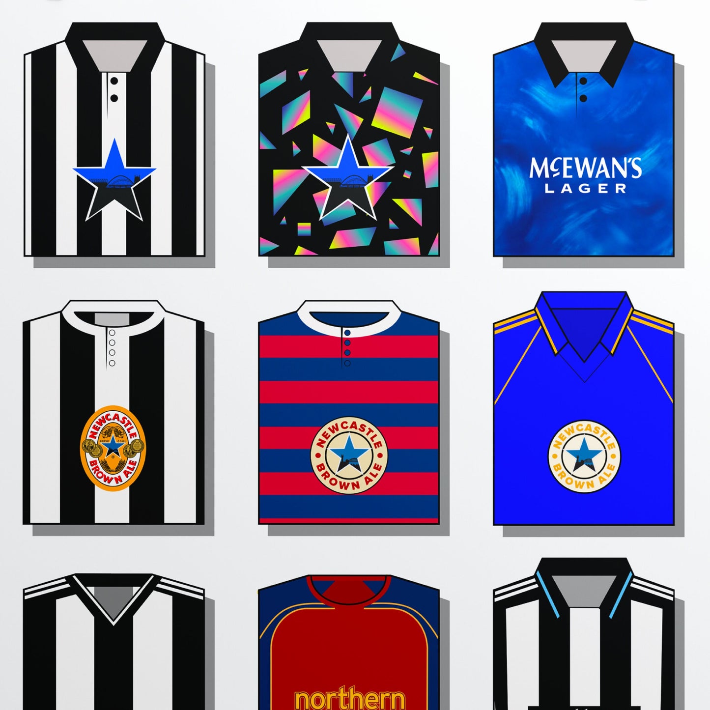 Newcastle Shirts Print