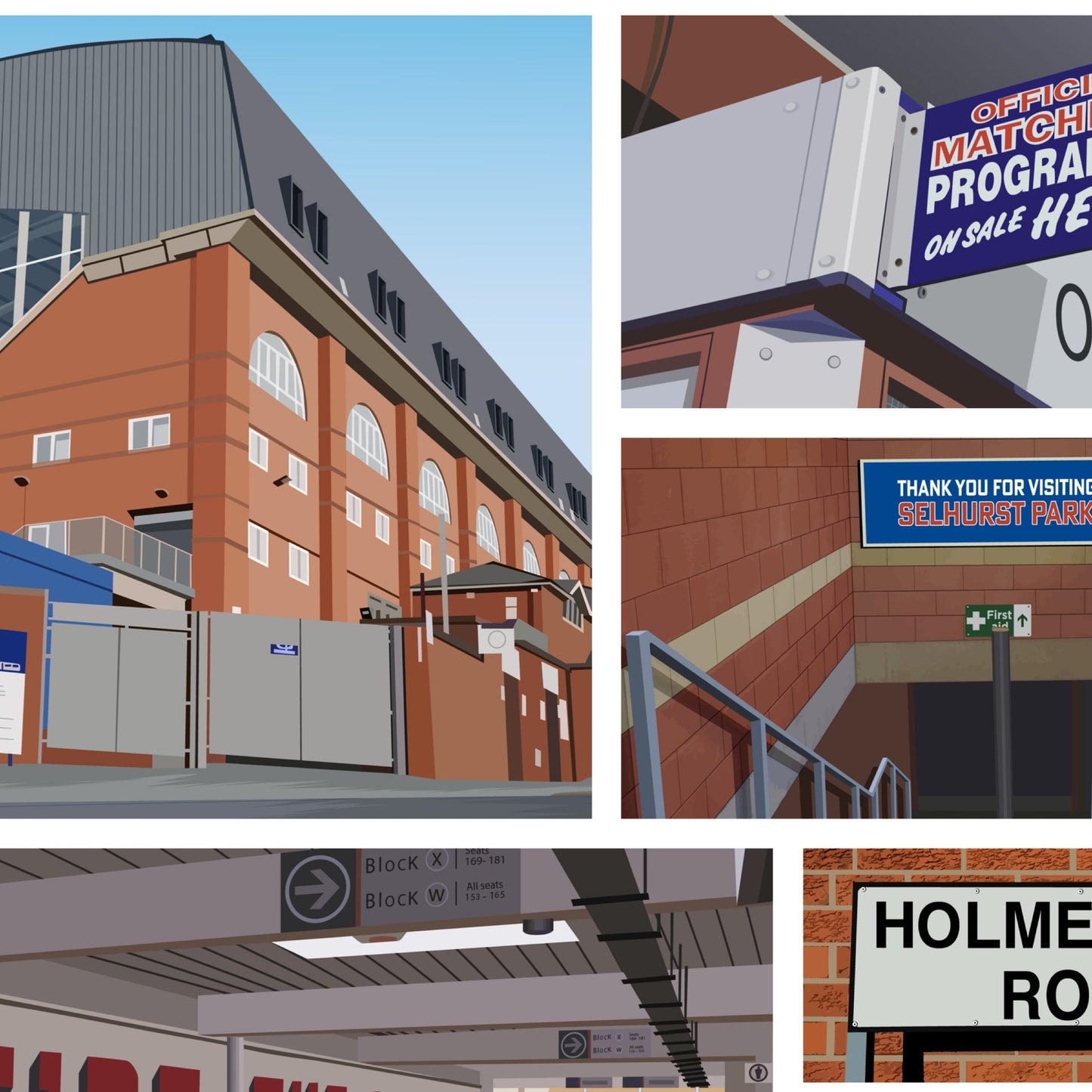 Selhurst Park Stadium Montage Print