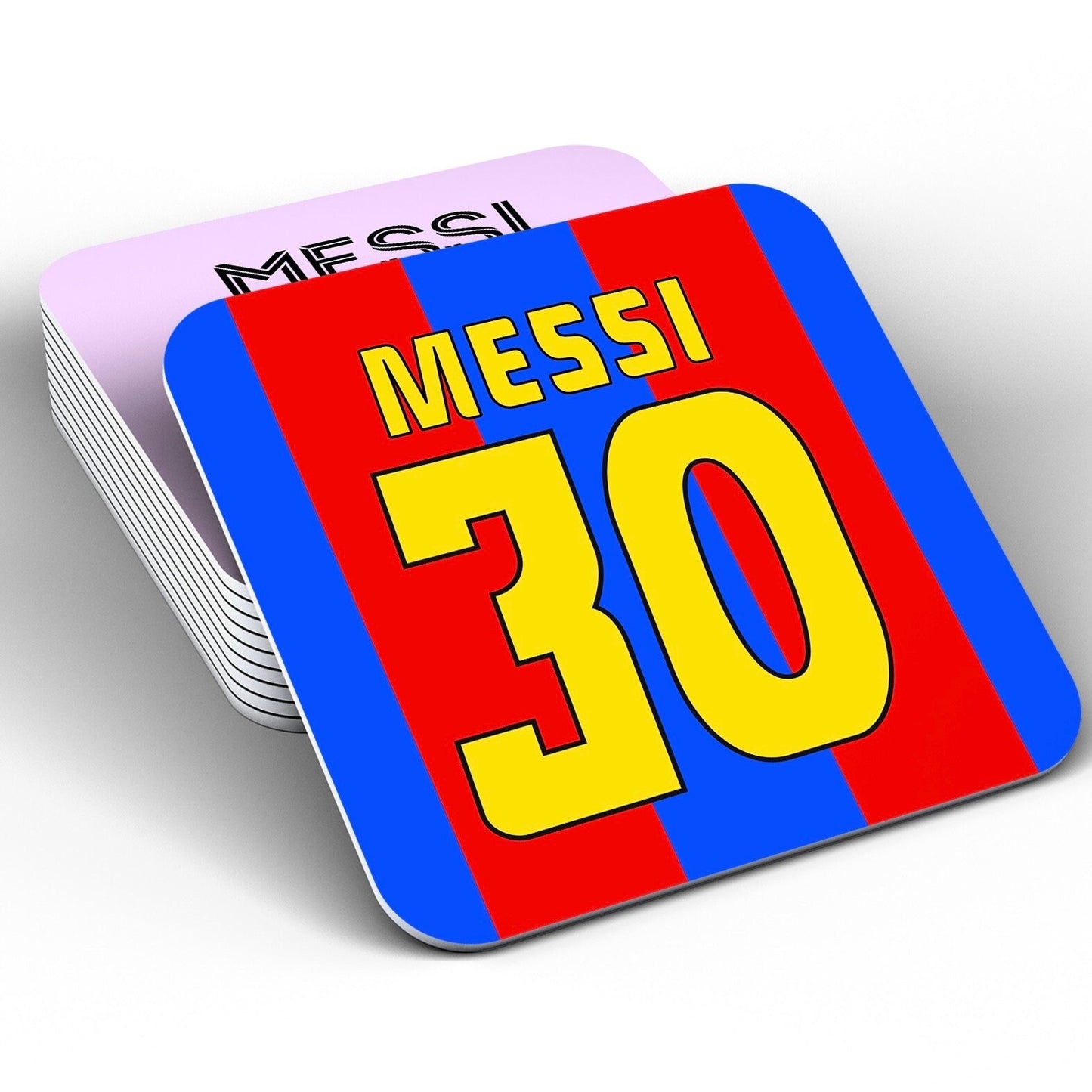 Lionel Messi Coaster Set - Barcelona, PSG, Inter Miami & Argentina