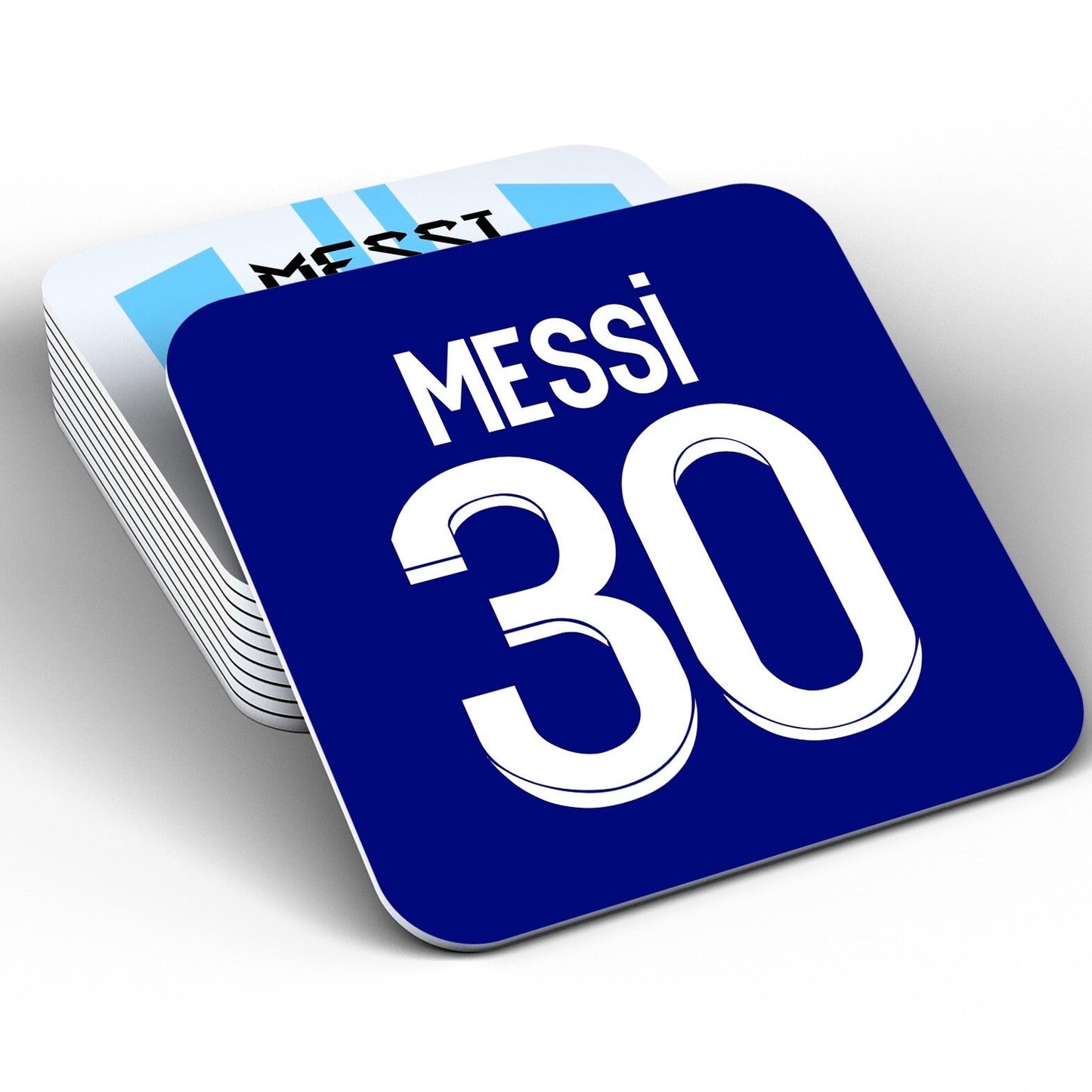 Lionel Messi Coaster Set - Barcelona, PSG, Inter Miami & Argentina