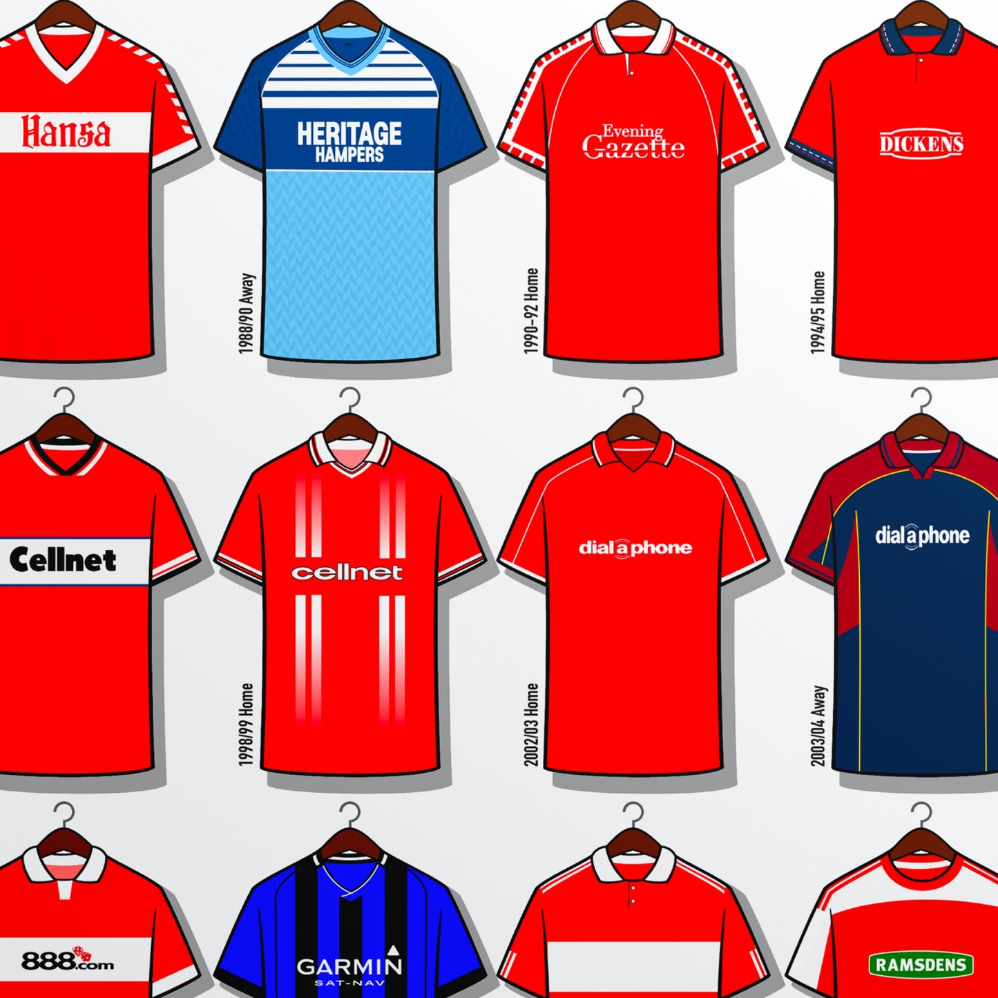 Middlesbrough Shirts Print