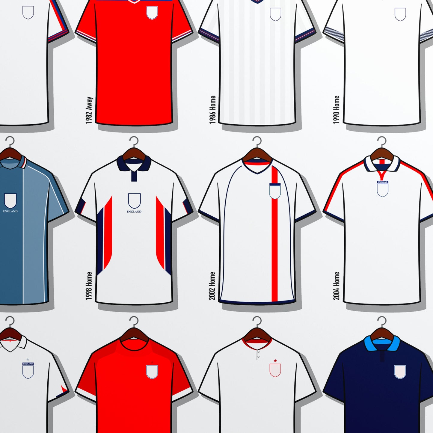 England Shirts Print