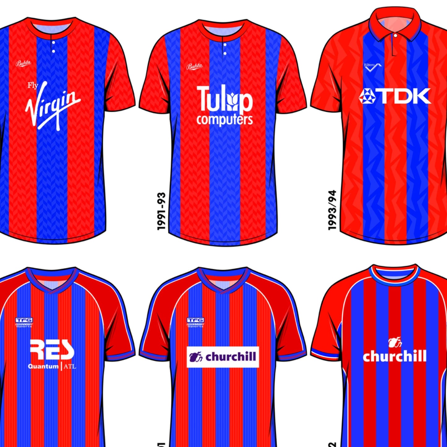 Crystal Palace Home Shirts Print