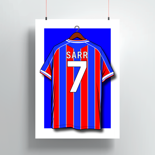 Personalised Crystal Palace Home Shirt Print. Any Name & Number