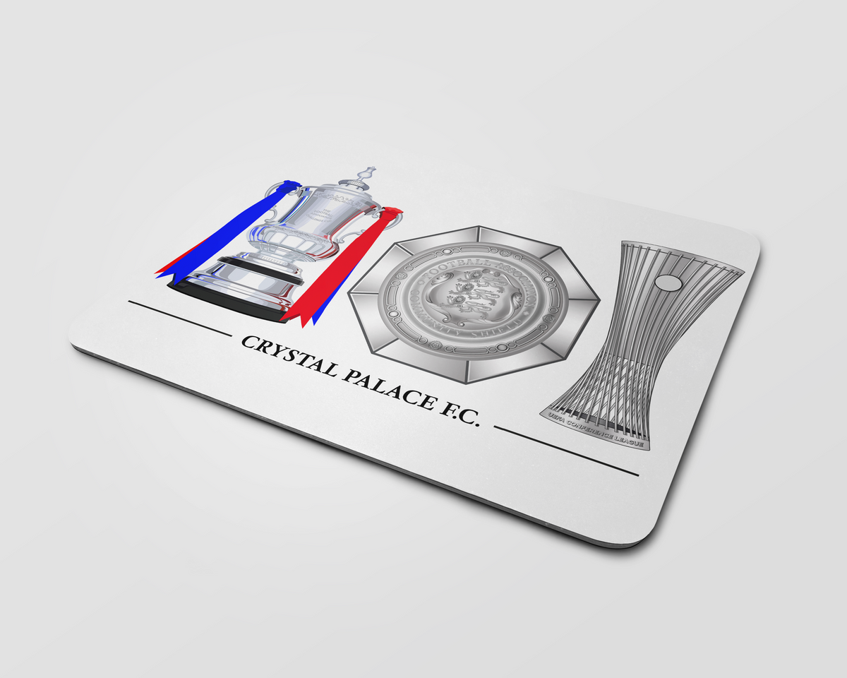Crystal Palace Three Trophies Mouse Mat
