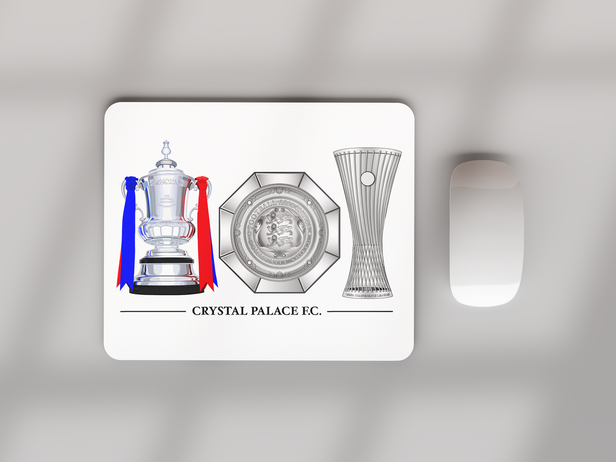 Crystal Palace Three Trophies Mouse Mat