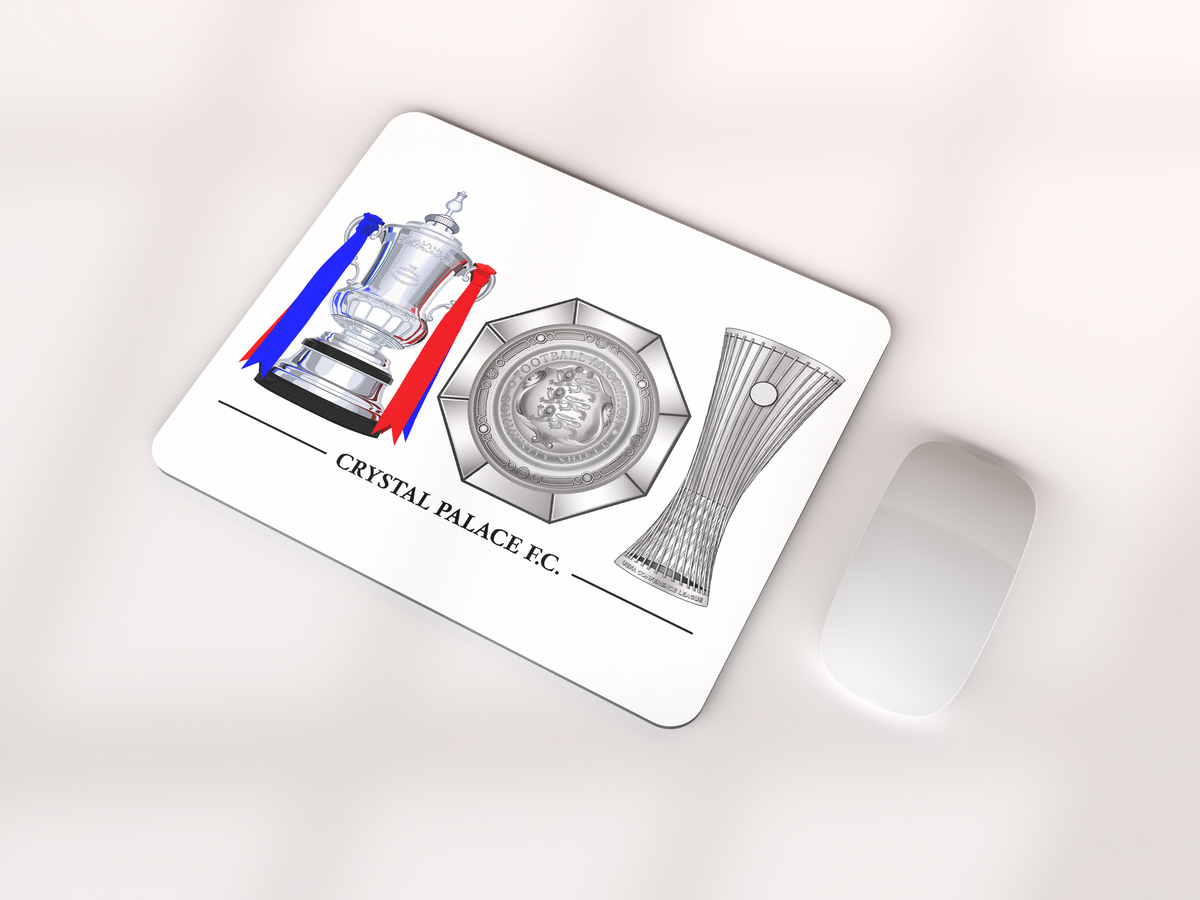 Crystal Palace Three Trophies Mouse Mat