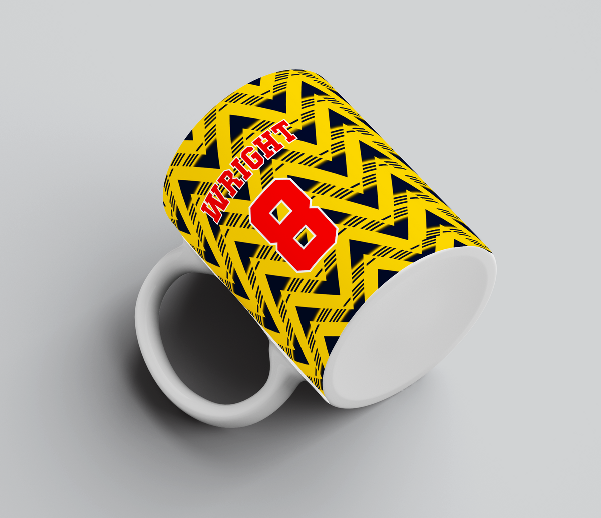 Personalised Retro Arsenal Mug - Any Name and Number