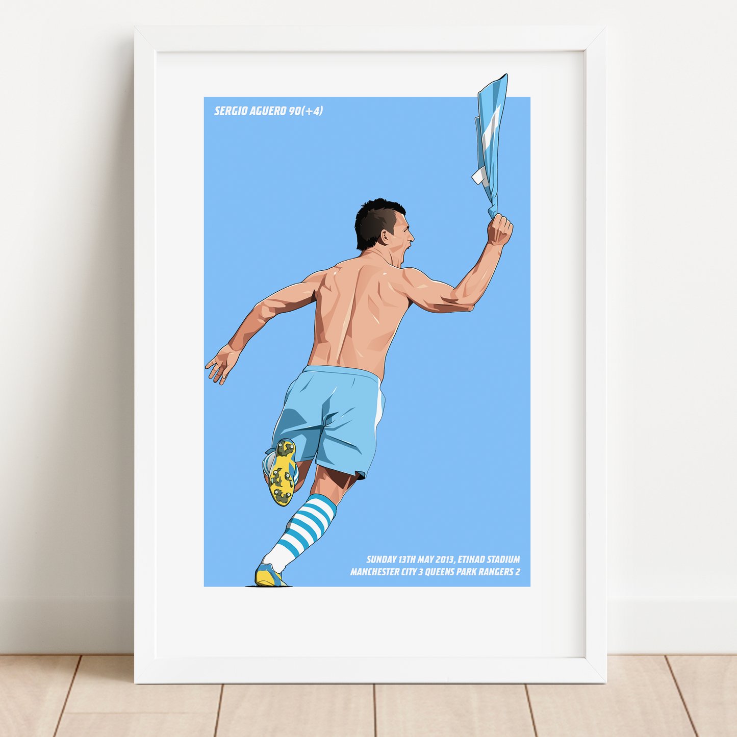 Sergio Aguero 90+4 Print