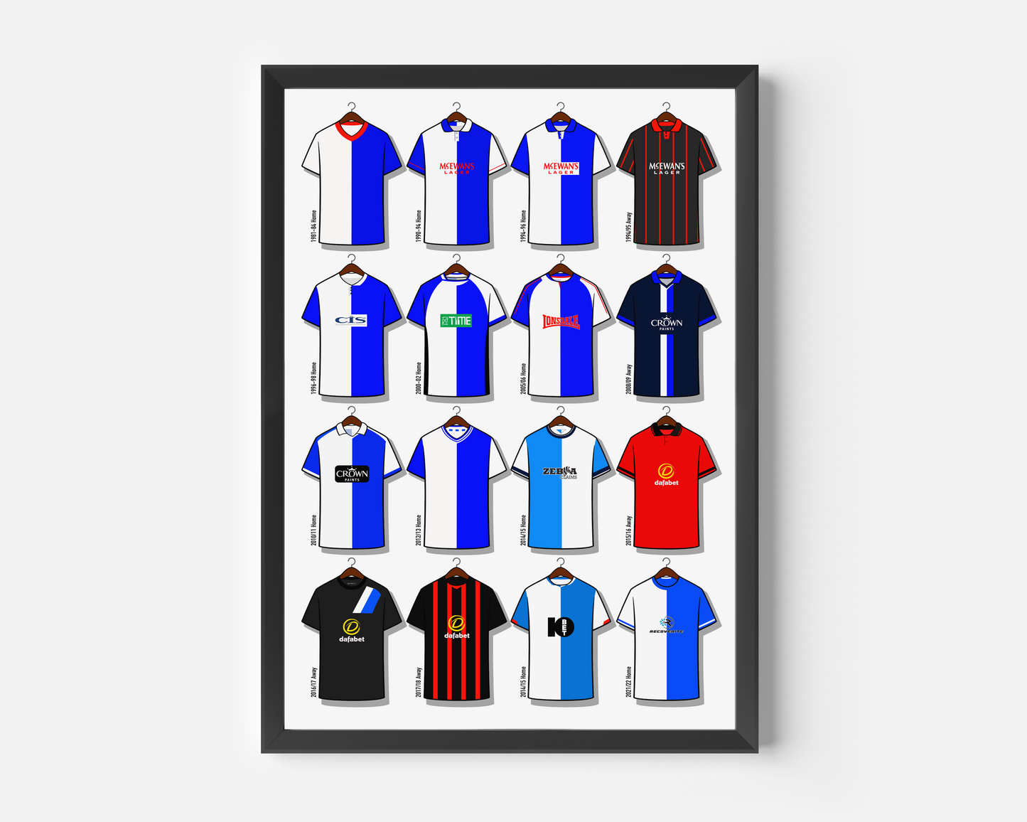 Blackburn Rovers Shirts Print