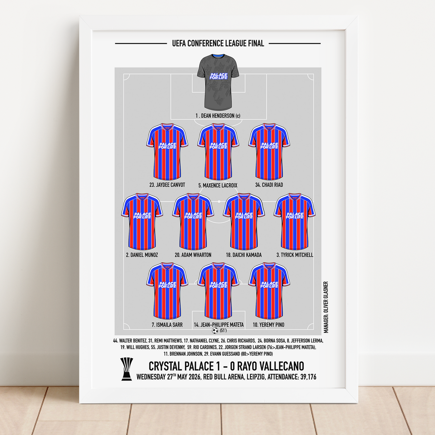 Crystal Palace Conference League Final XI Print