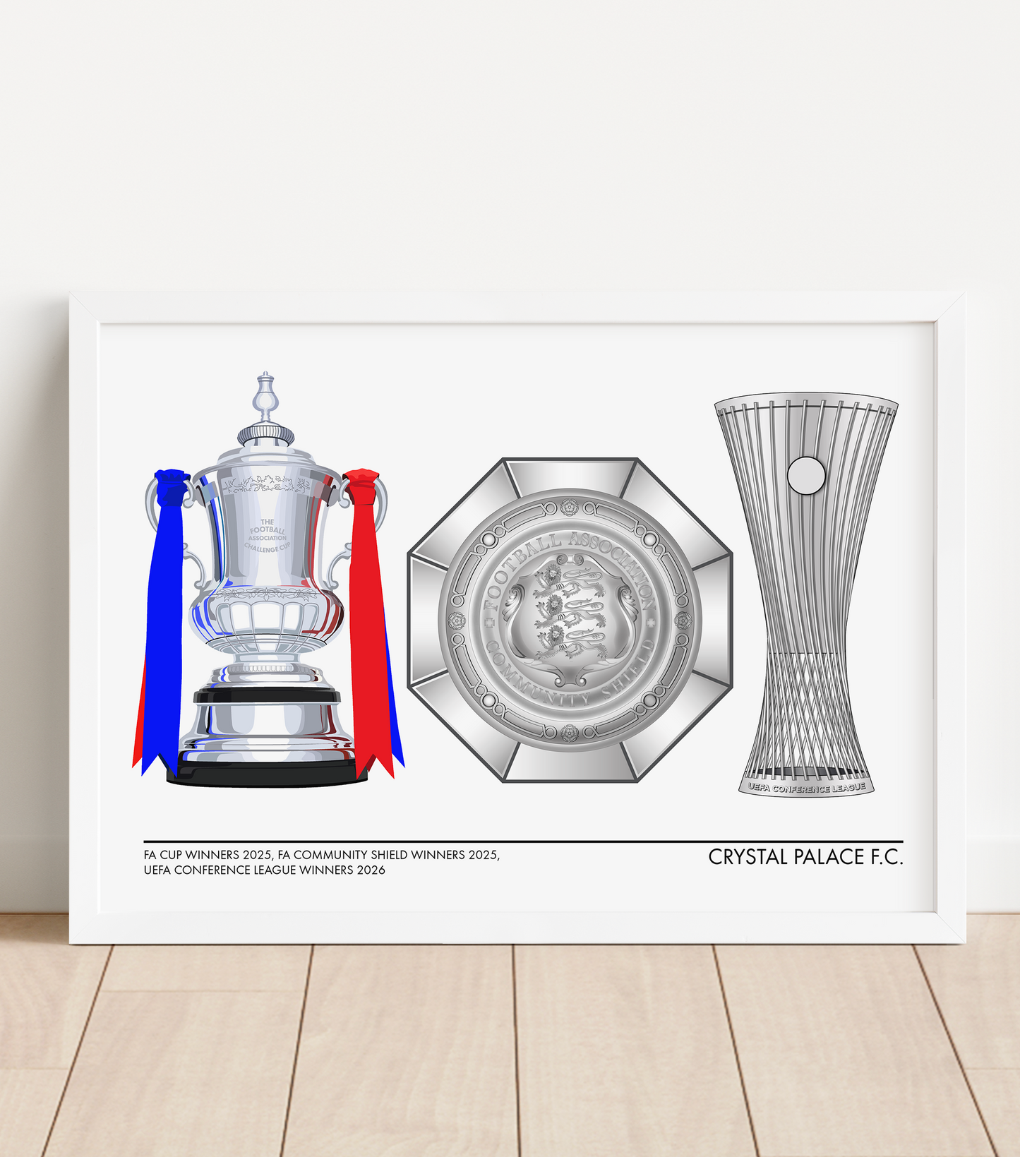 Crystal Palace Three Trophies Print