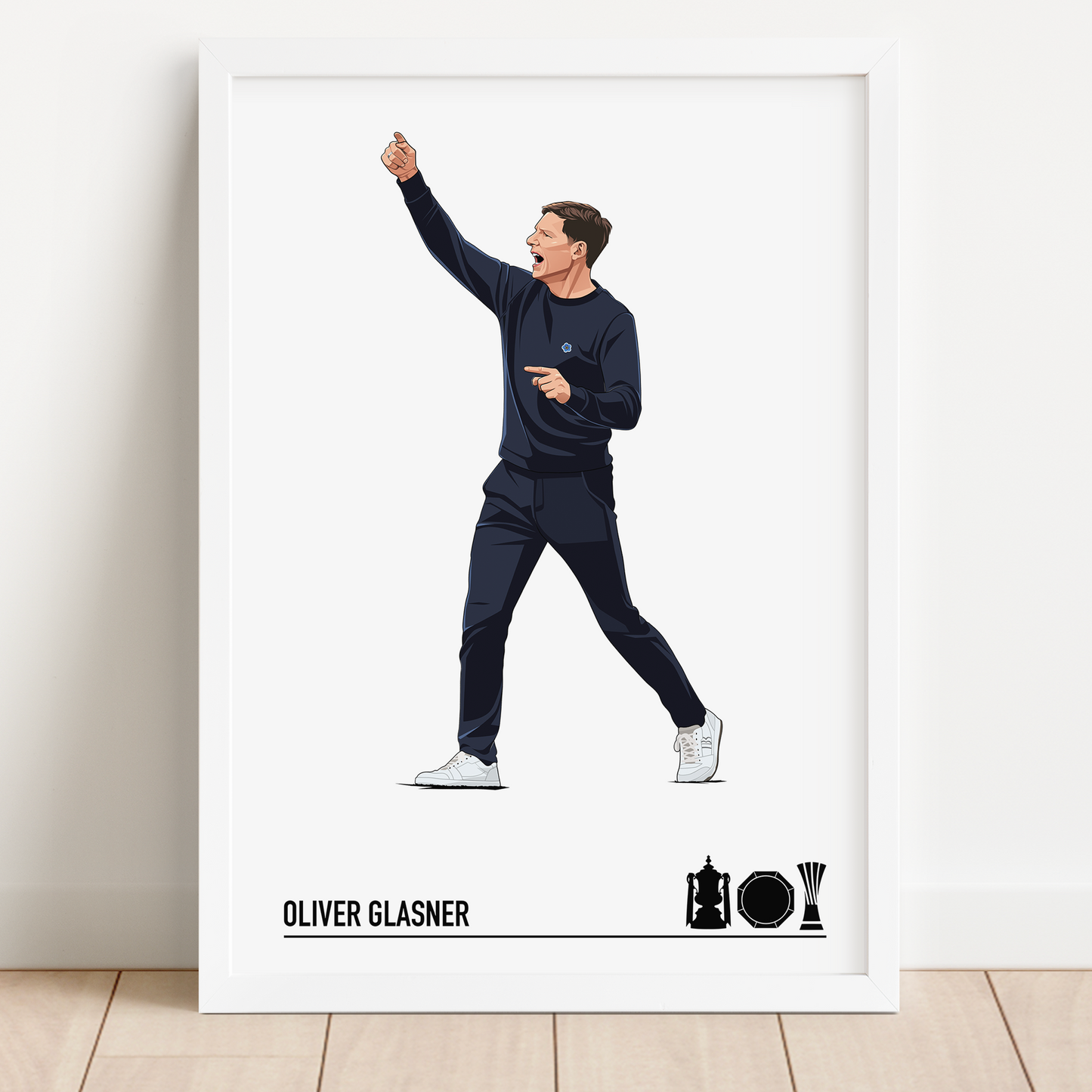 Oliver Glasner 3 Trophies Print