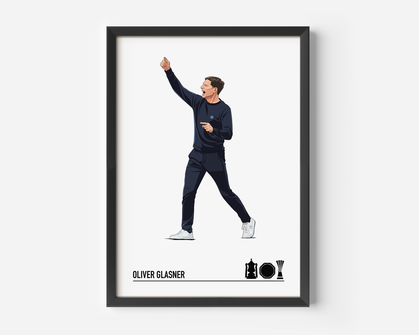 Oliver Glasner 3 Trophies Print