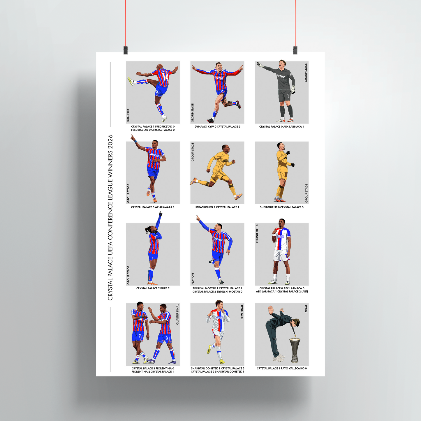 Crystal Palace Conference League 'The Road to Leipzig' Print
