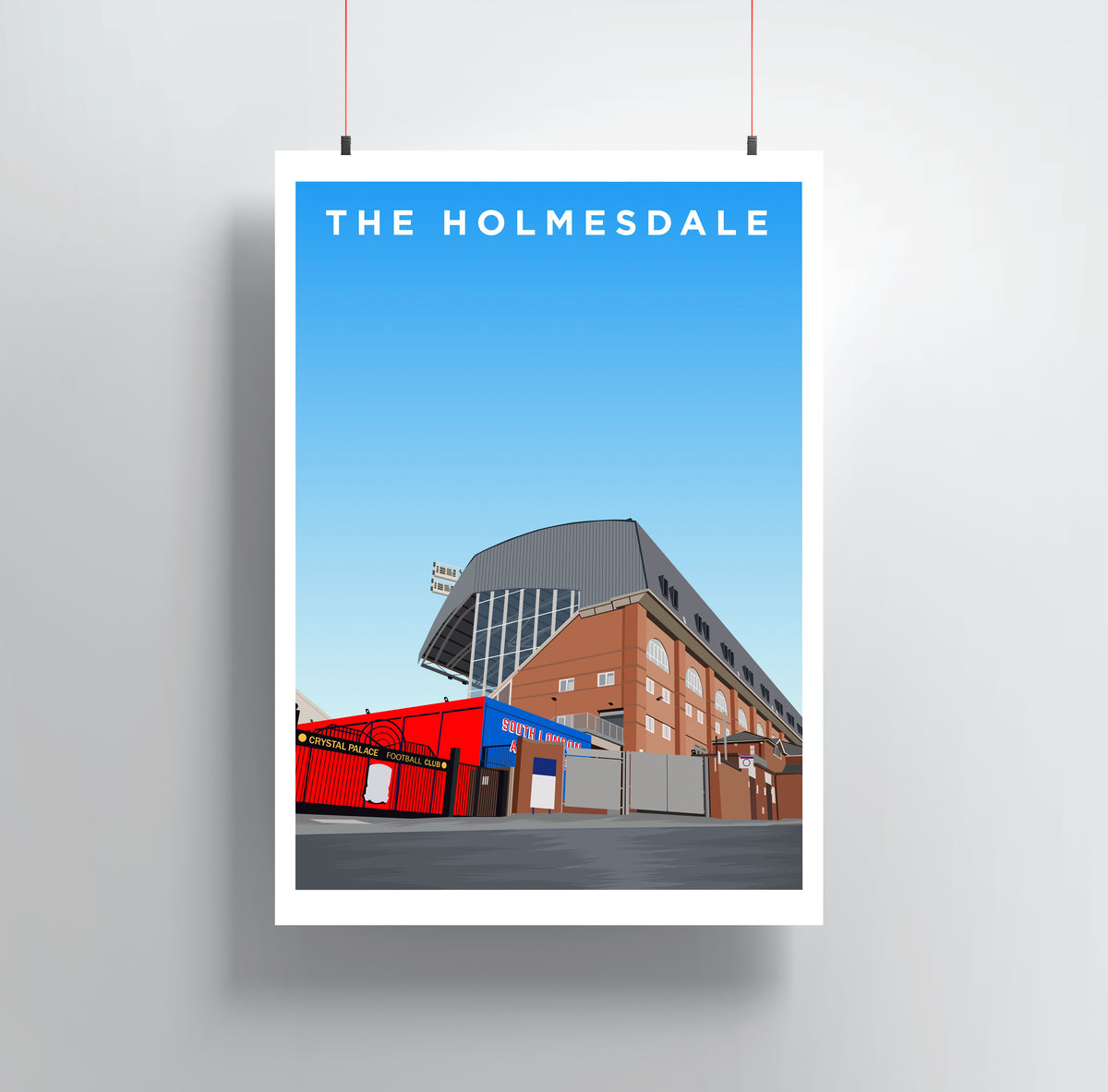 Holmesdale Road Stand Print - Crystal Palace - Selhurst Park