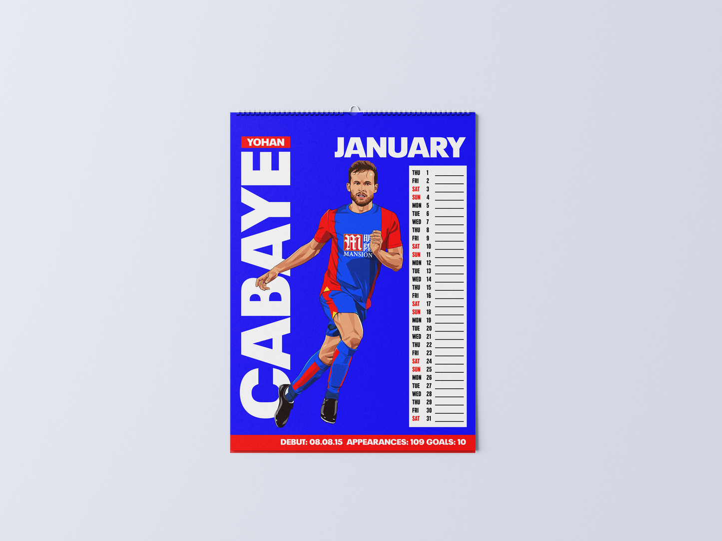 Palace Classic Players 2026 Wall Calendar