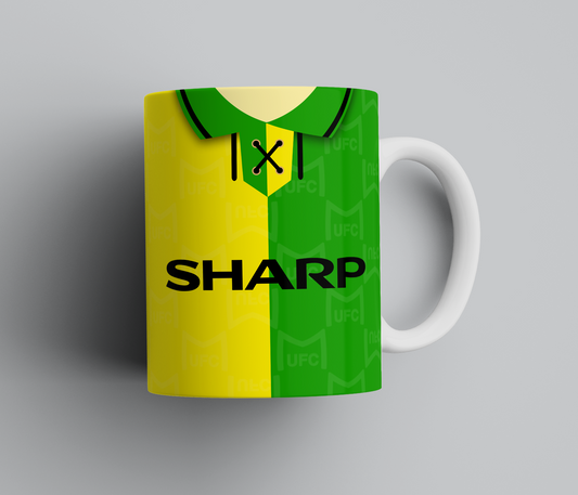 Personalised Retro Man Utd Mug - Any Name and Number
