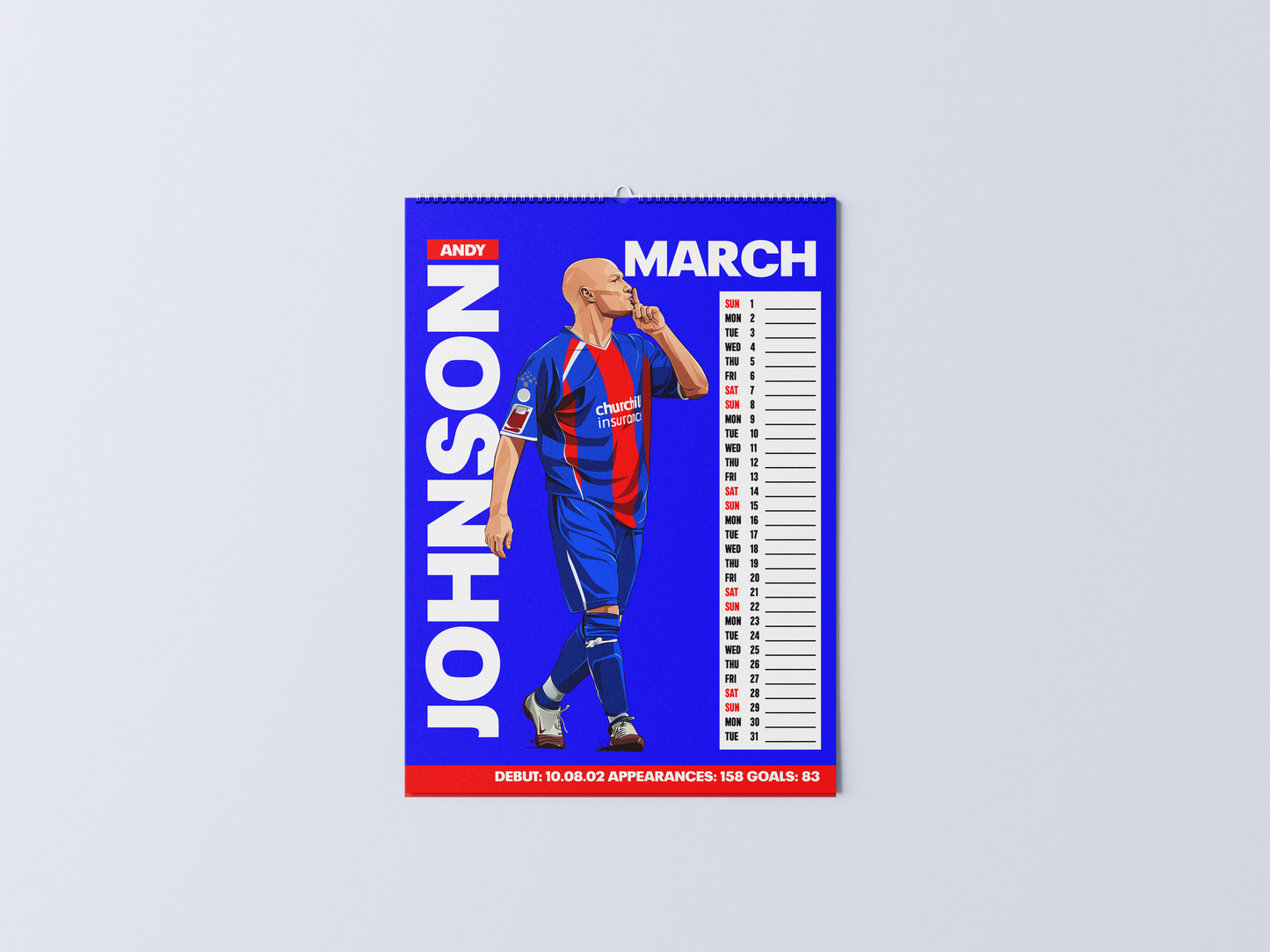 Palace Classic Players 2026 Wall Calendar