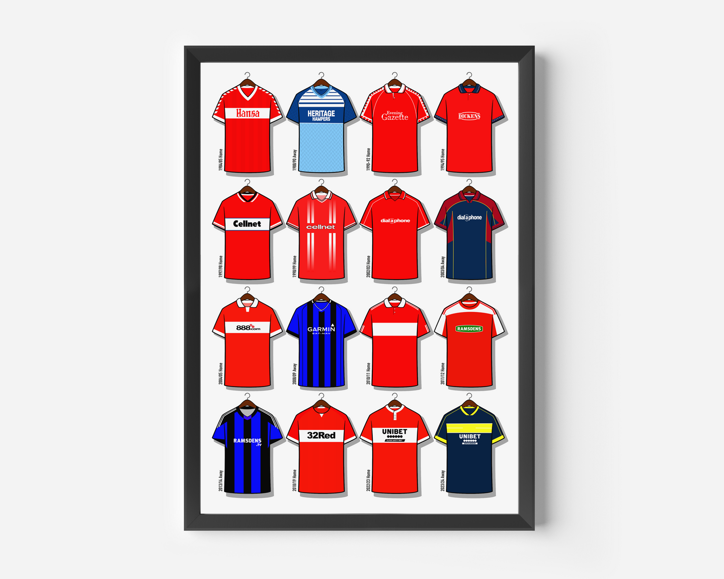 Middlesbrough Shirts Print
