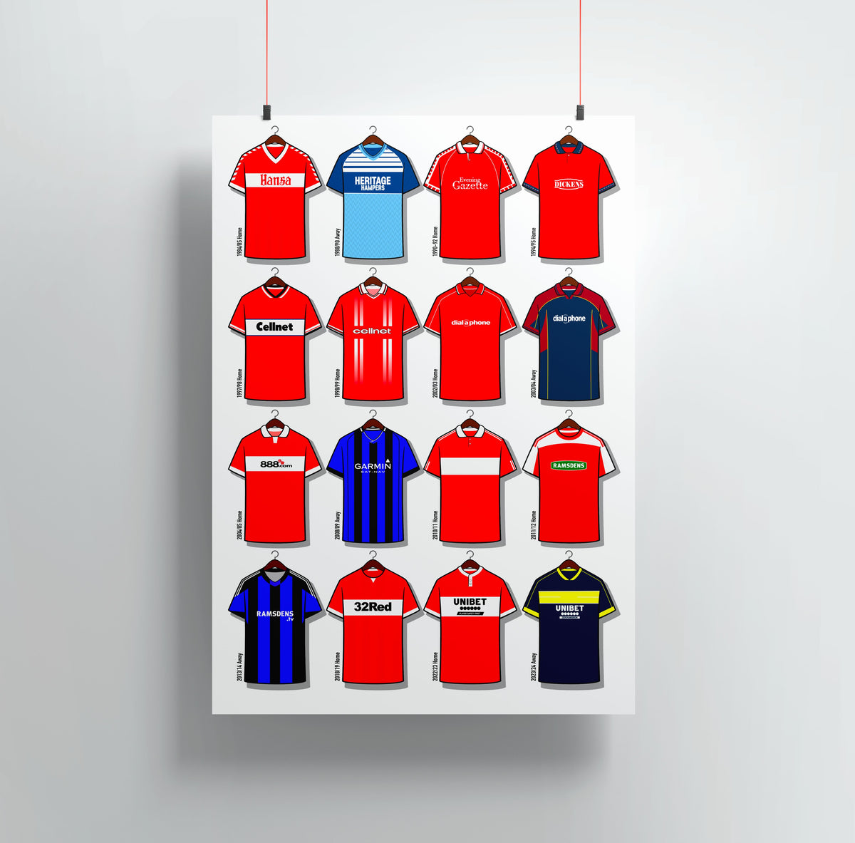 Middlesbrough Shirts Print