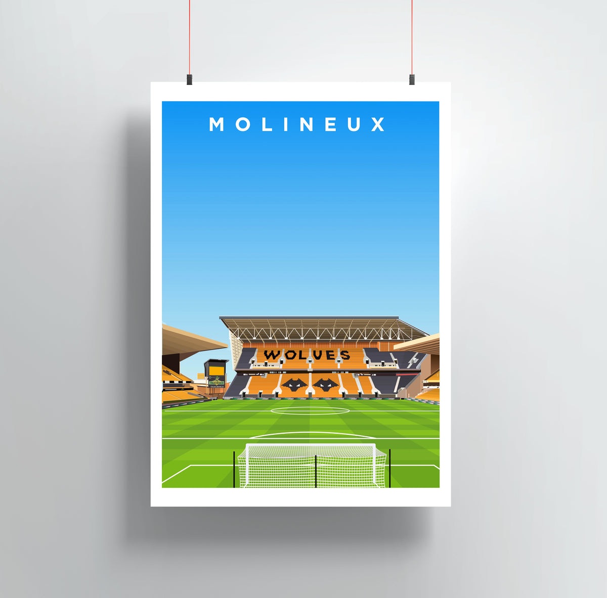 Molineux Stadium Print - Wolves - Wolverhampton Wanderers - WWFC