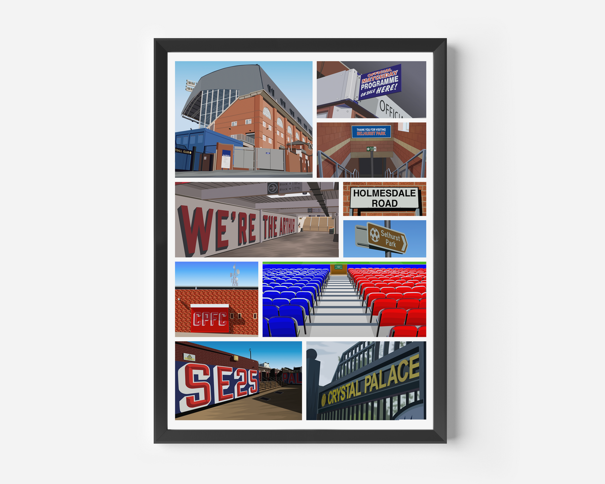 Selhurst Park Stadium Montage Print