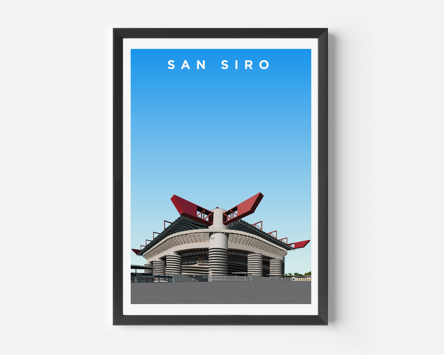 San Siro Stadium Print - AC Milan - Inter Milan - Guiseppe Meazza
