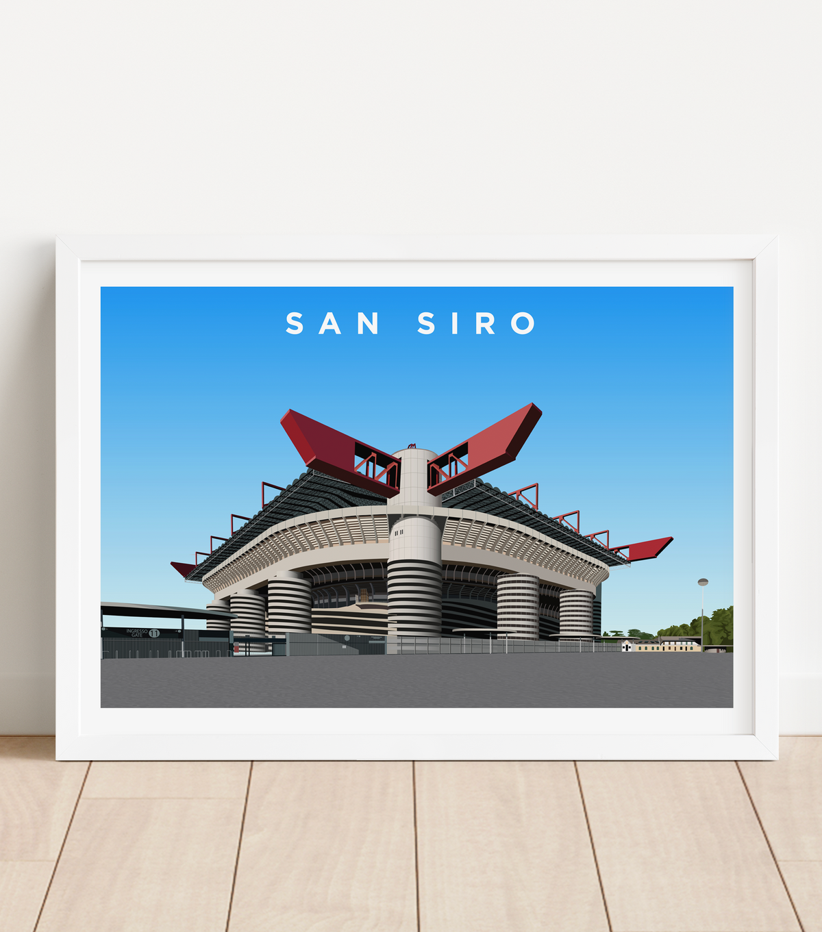 San Siro Stadium Print - AC Milan - Inter Milan - Guiseppe Meazza