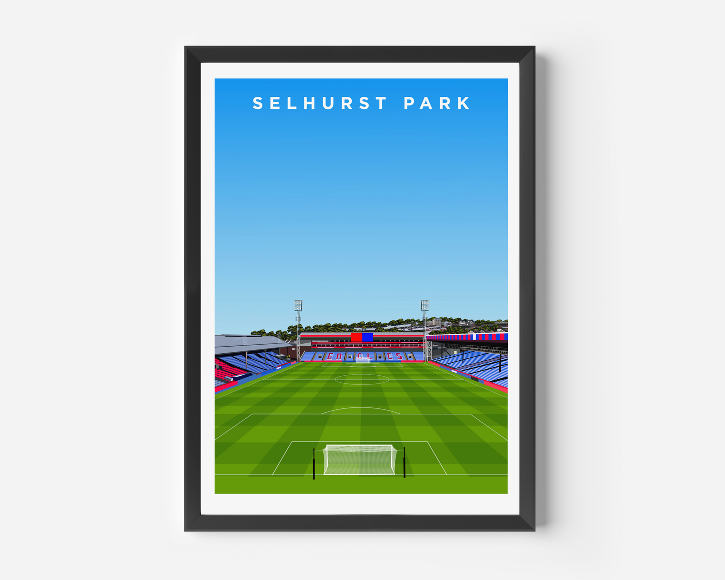 View From The Holmesdale Road Stand Print - Crystal Palace - Selhurst Park