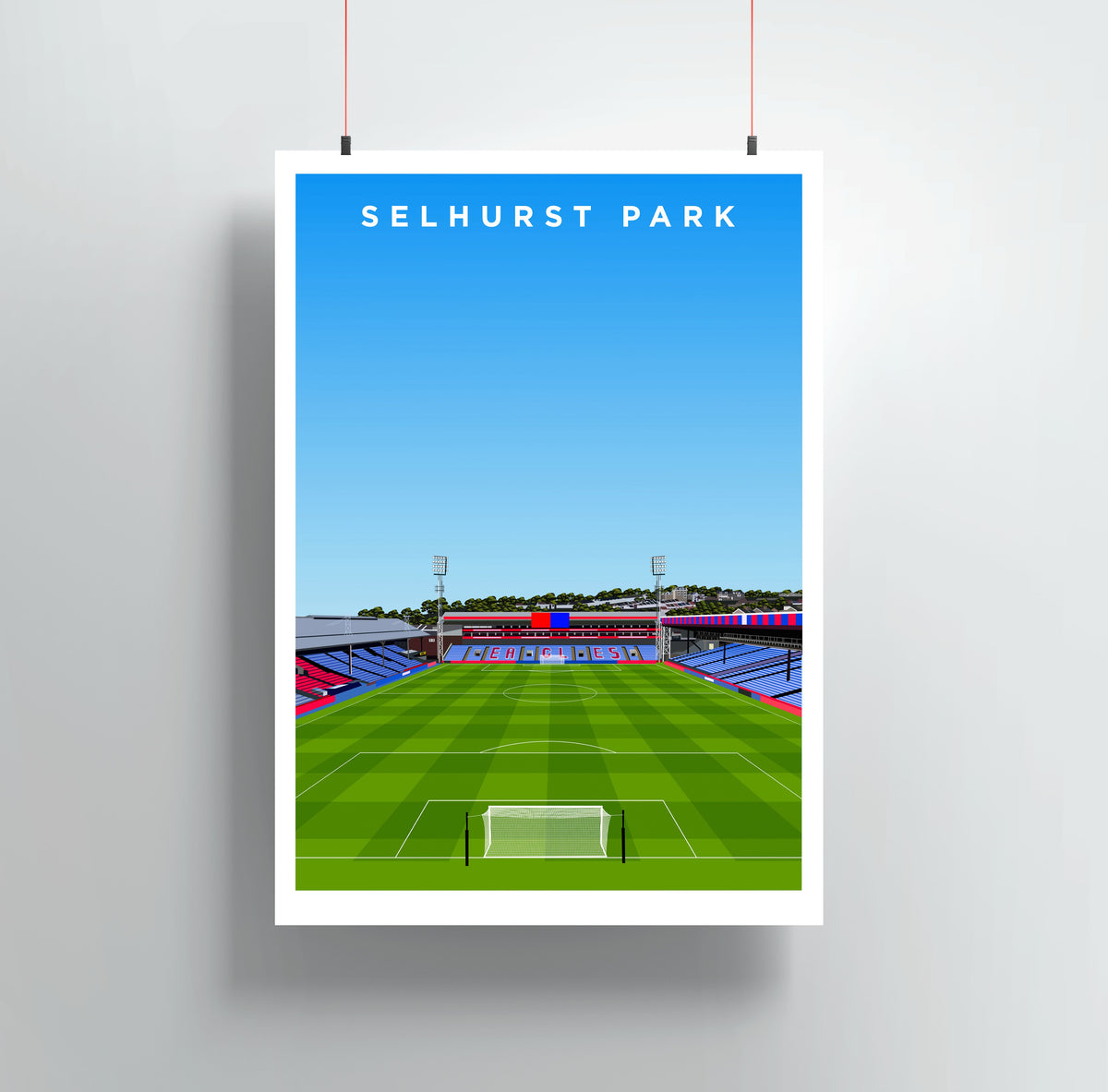 View From The Holmesdale Road Stand Print - Crystal Palace - Selhurst Park