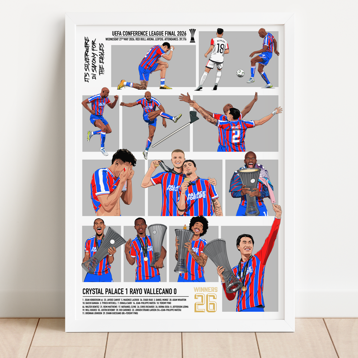 Crystal Palace 'Silverware in Saxony' Conference League Final Print