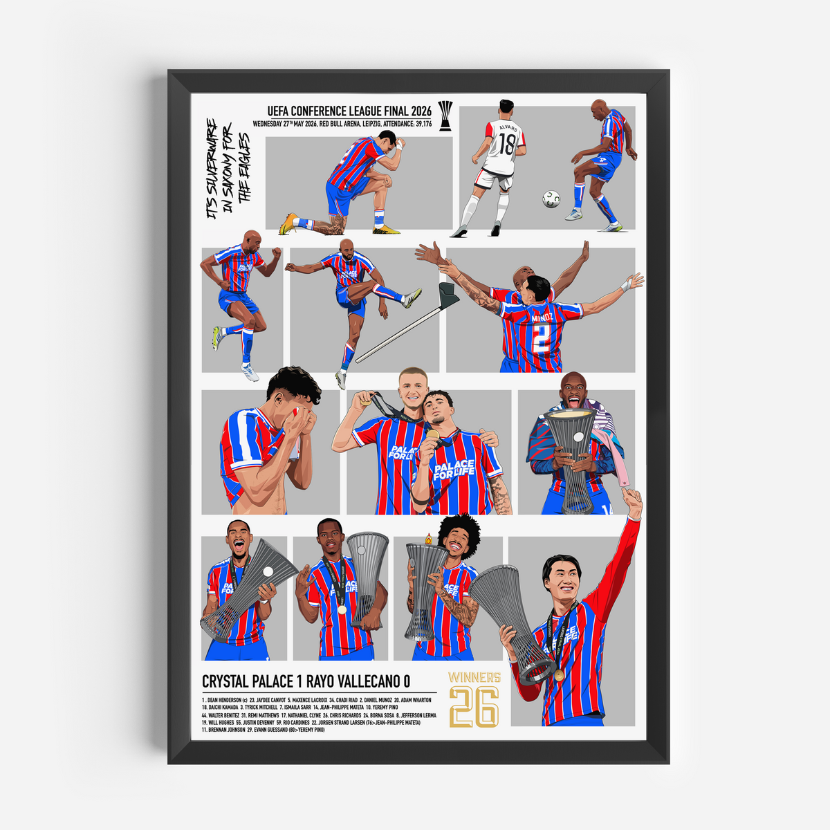 Crystal Palace 'Silverware in Saxony' Conference League Final Print