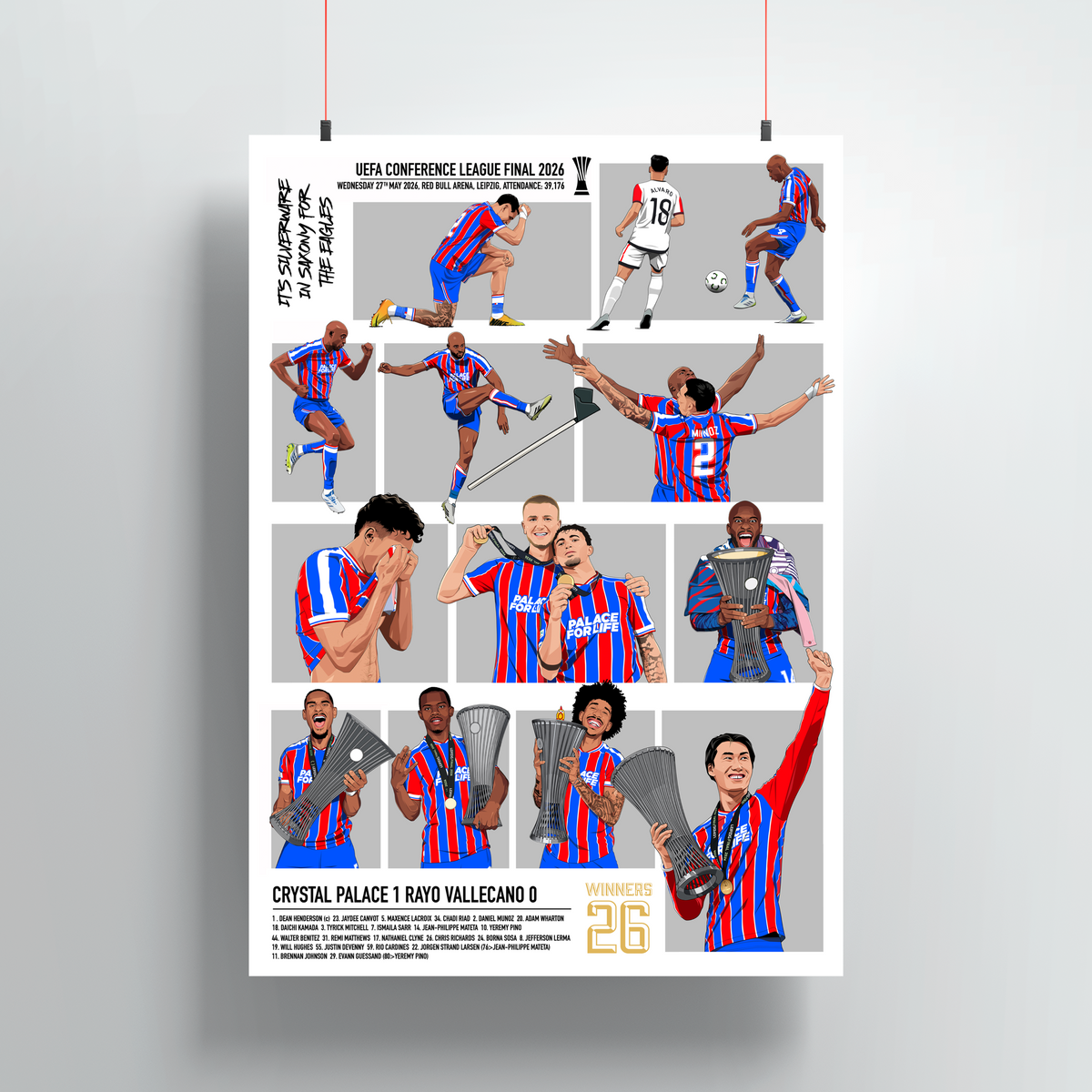 Crystal Palace 'Silverware in Saxony' Conference League Final Print