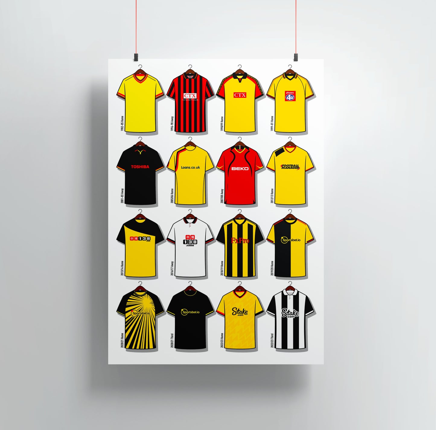Watford Shirts Print