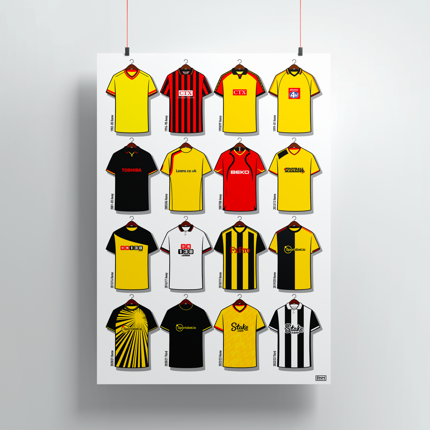Watford Shirts Print
