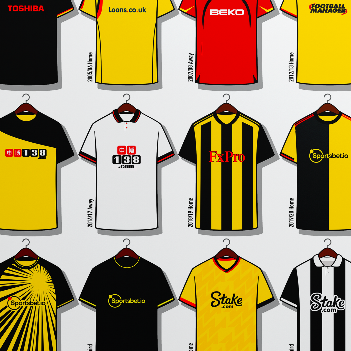 Watford Shirts Print