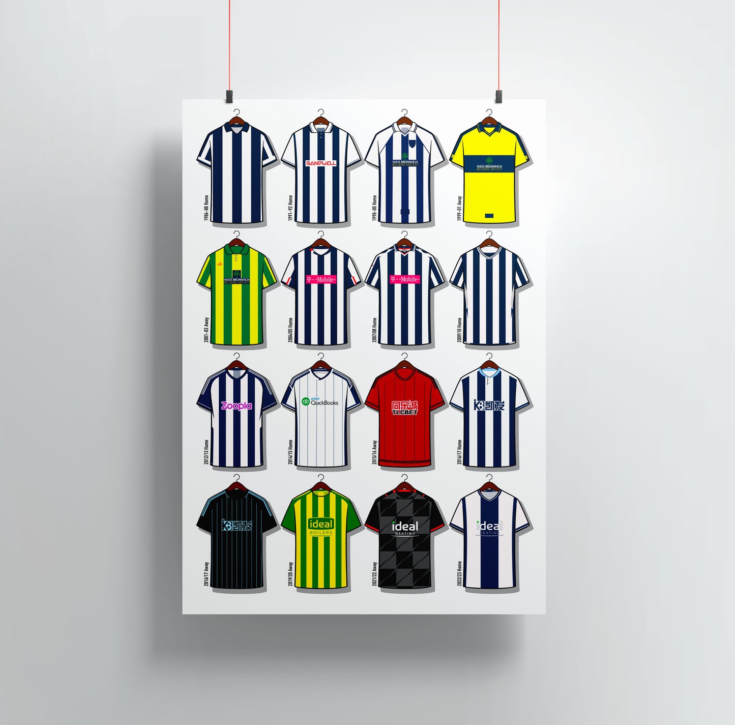 West Bromich Albion Shirts Print - WBA
