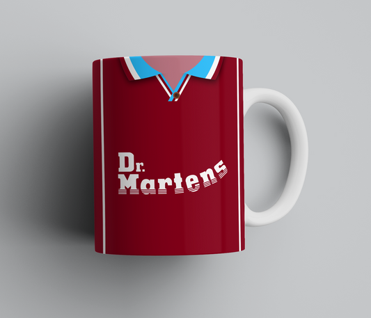 Personalised Retro West Ham Mug - Any Name and Number