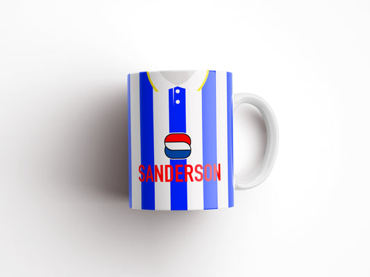 Personalised Retro Sheffield Wednesday Mug - Any Name and Number