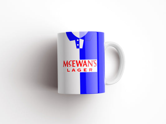 Personalised Retro Blackburn Rovers Mug - Any Name and Number