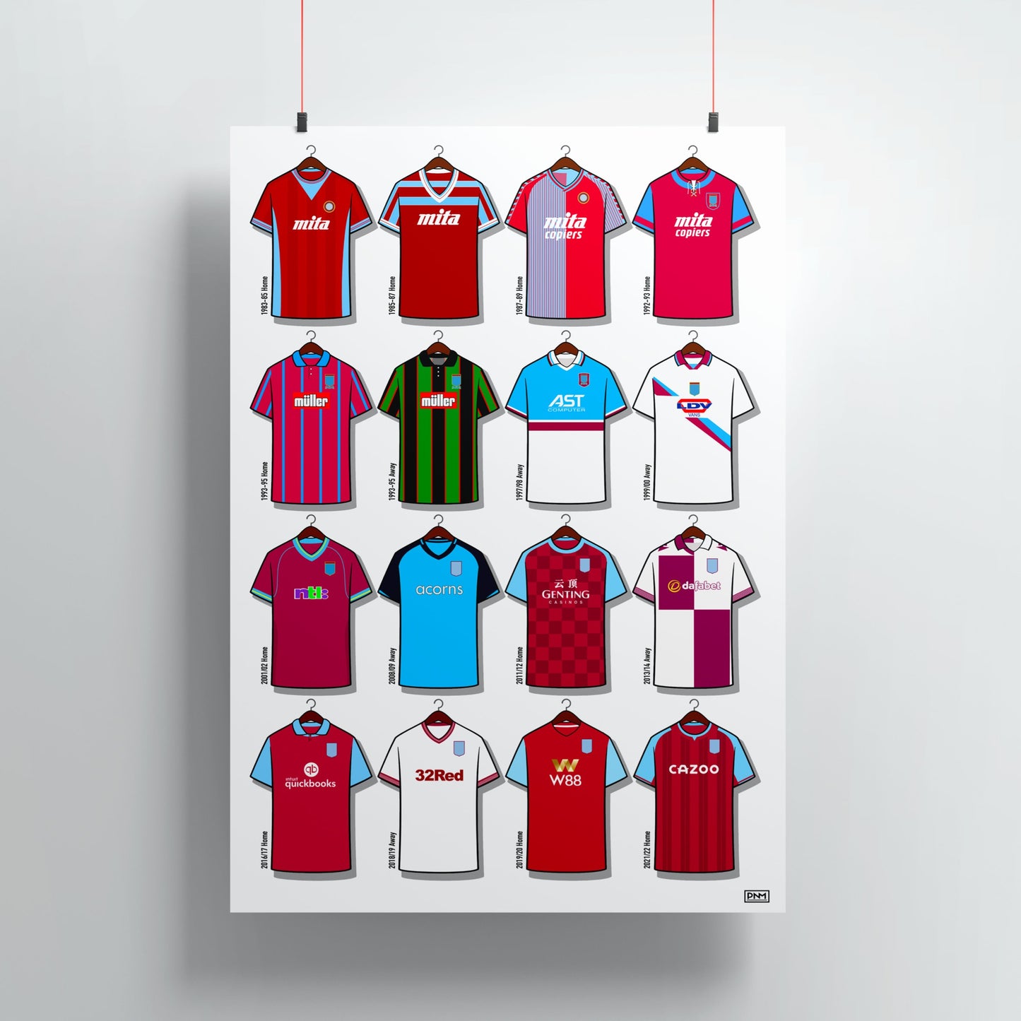 Aston Villa Shirts Print