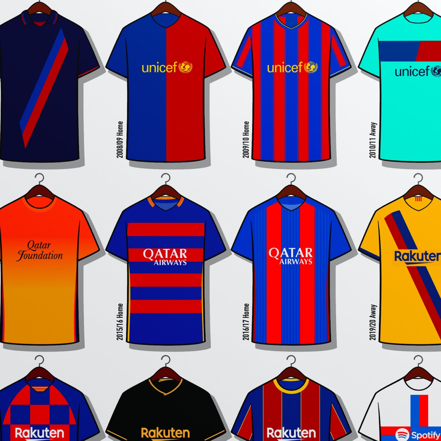 Barcelona Shirts Print