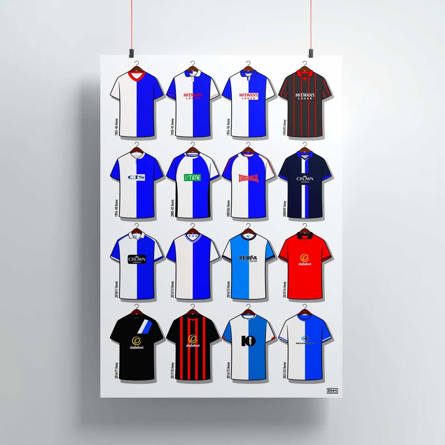 Blackburn Rovers Shirts Print
