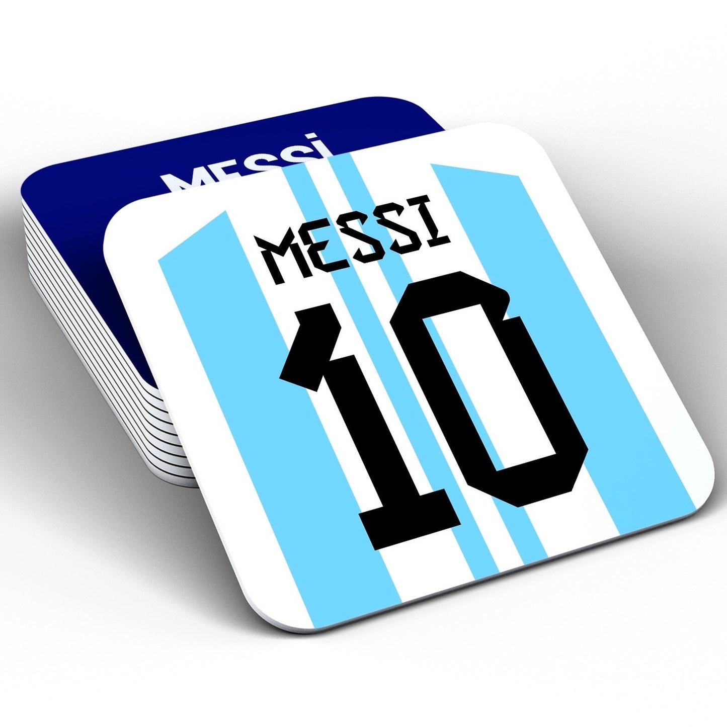 Lionel Messi Coaster Set - Barcelona, PSG, Inter Miami & Argentina