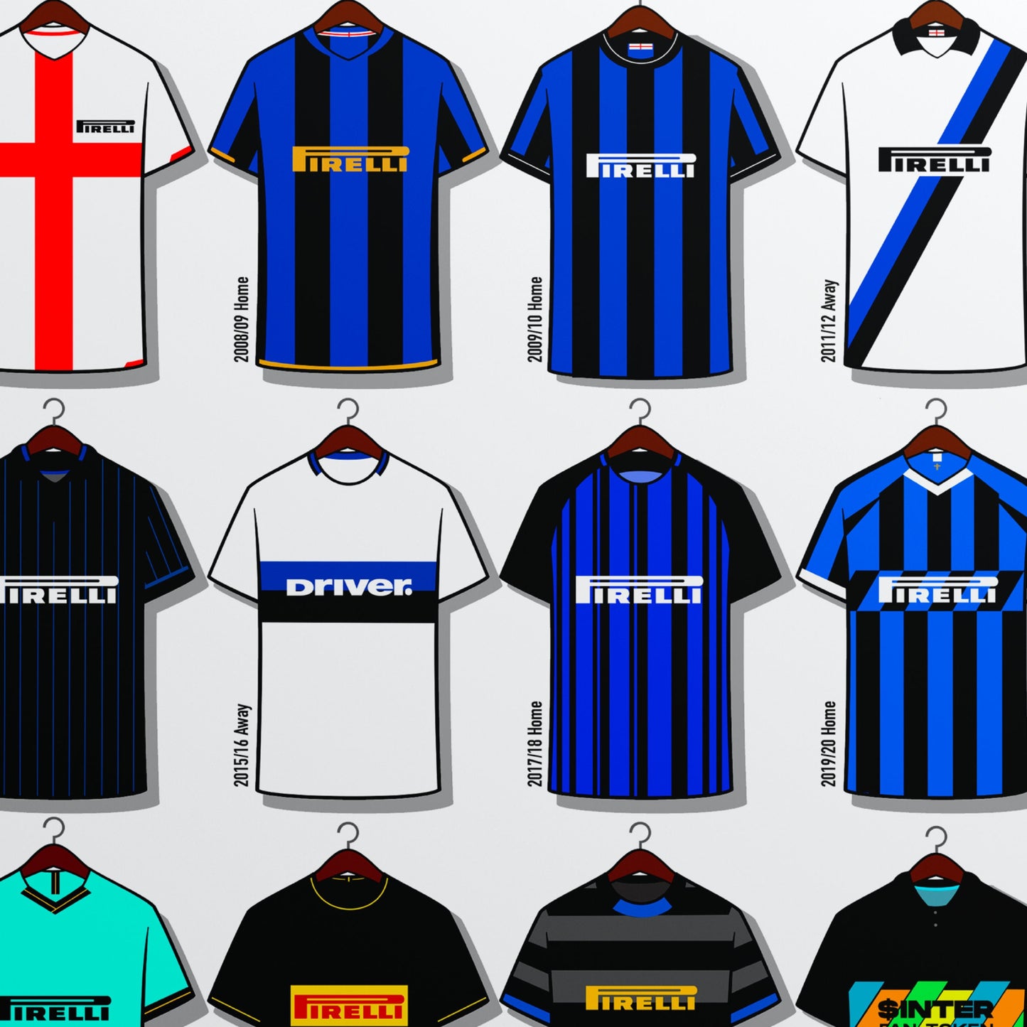 Inter Milan Shirts Print - Internazionale