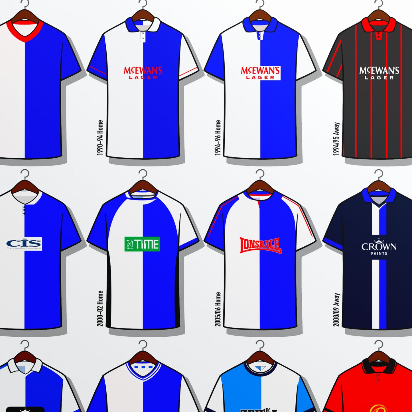 Blackburn Rovers Shirts Print