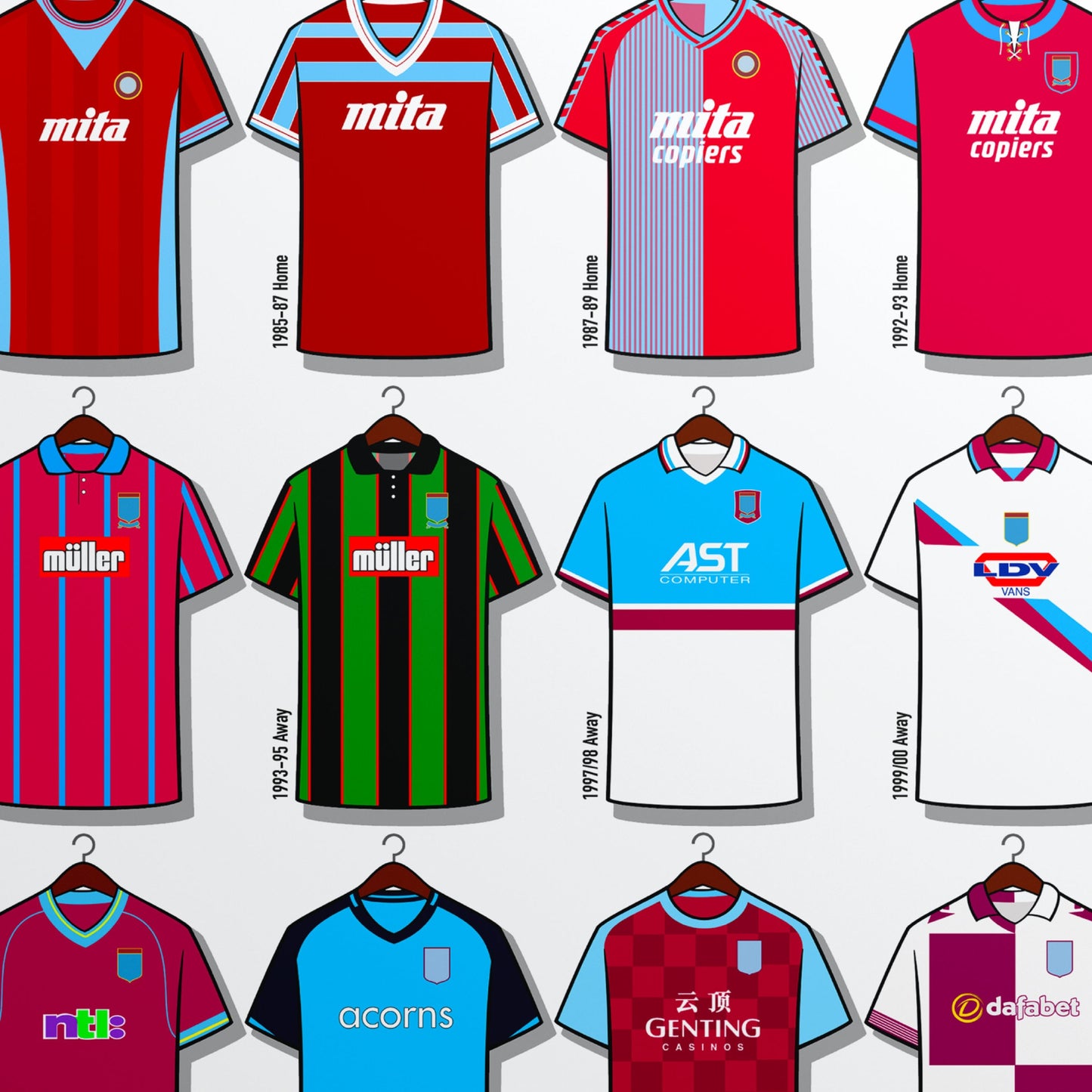 Aston Villa Shirts Print
