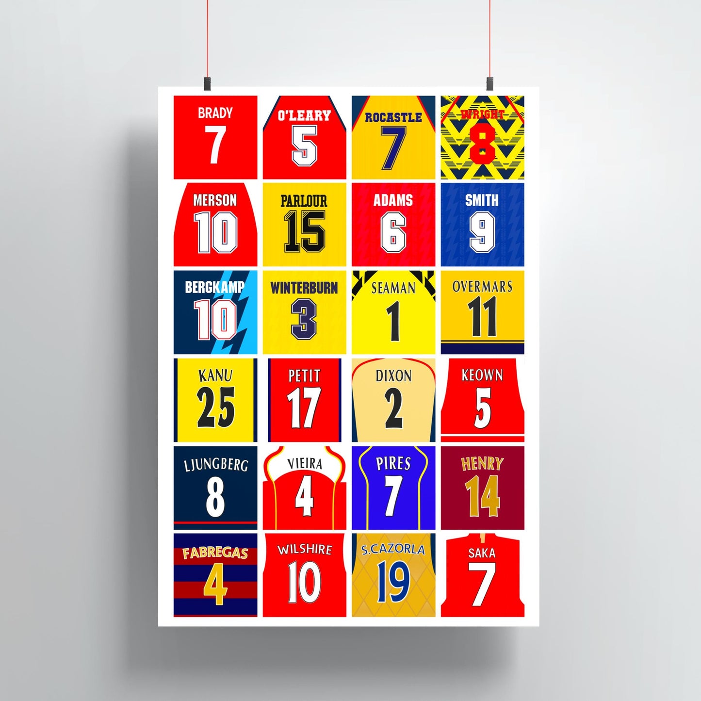 Arsenal Legends Shirts Print